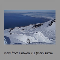 view from Haakon VII (main summit) down to the Weyprechtbreen and W coast 